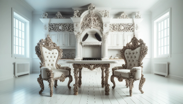 Chaise de cuisine baroque